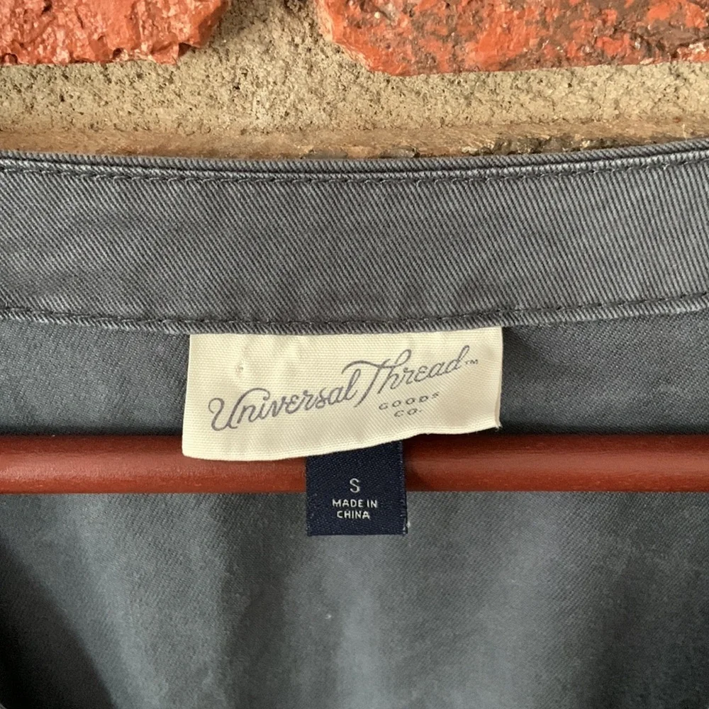 Universal Thread Gray Canvas Zipper Mini Dress - Picture 2 of 6